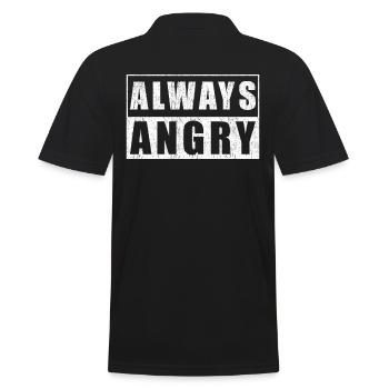 Anger angry getting angry - Men's Polo Shirt - black - Back - Kai (181cm)