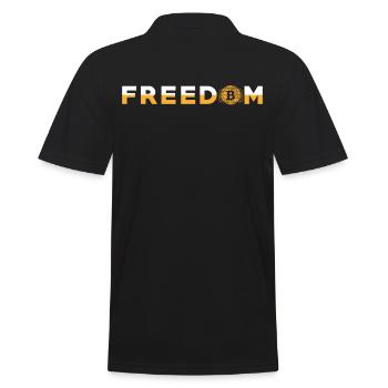 Bitcoin - Men's Polo Shirt - black - Back - Kai (181cm)