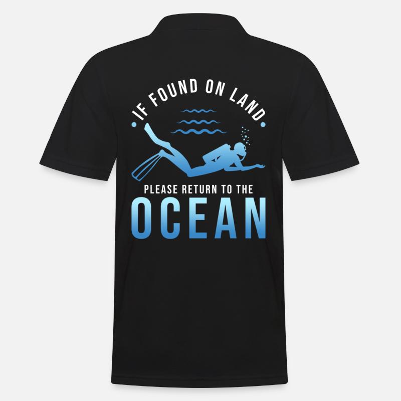 Diver Gift Diving Saying - Men's Polo Shirt - black
