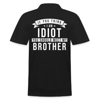 Brother saying funny - Men's Polo Shirt - black - Back - Kai (181cm)