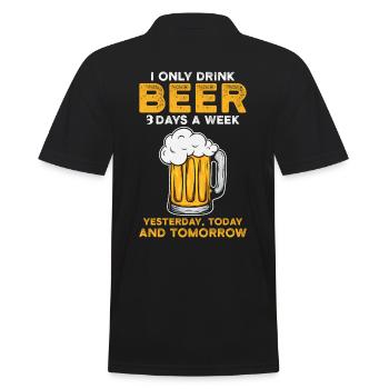 Bière - Polo Homme - noir - Dos - Kai (181cm)
