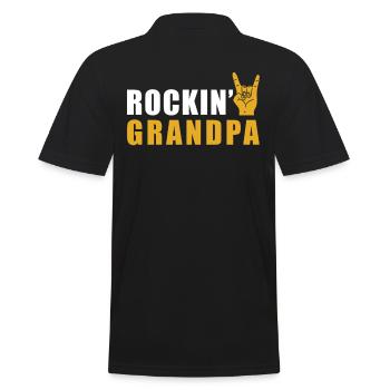 Rock grand-père Rock n roll - Polo Homme - noir - Dos - Kai (181cm)