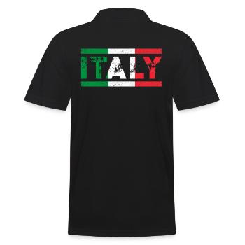 Italie Drapeau - Polo Homme - noir - Dos - Kai (181cm)