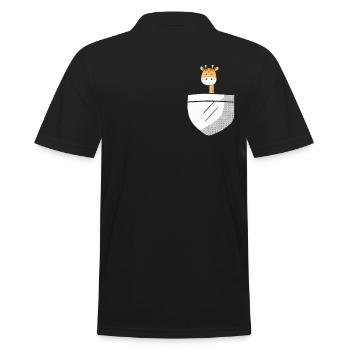 Girafe mignonne - Polo Homme - noir - Dos - Kai (181cm)