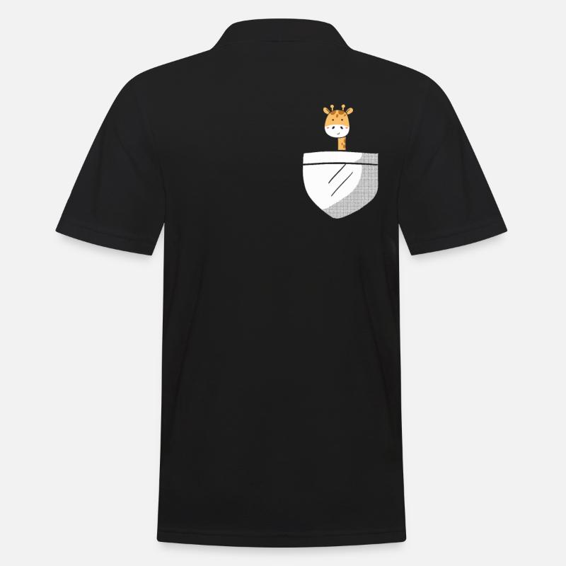 Girafe mignonne - Polo Homme - noir