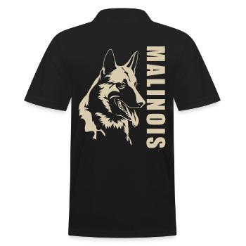 Malinois - Männer Poloshirt - Schwarz - Hinten - Kai (181cm)