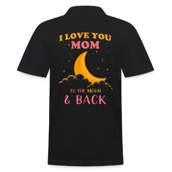 Maman Je t’aime Maman - Polo Homme - noir - Dos - Kai (181cm)