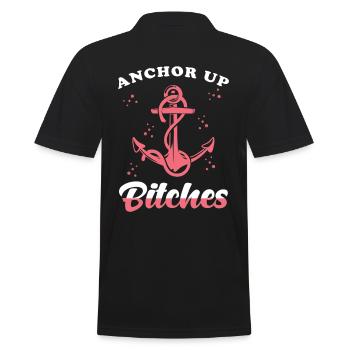 Anchor pun - Men's Polo Shirt - black - Back - Kai (181cm)