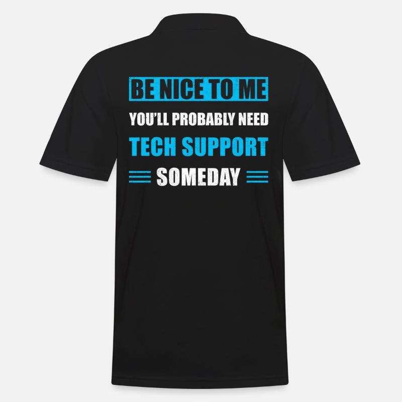 Technischer Support - Männer Poloshirt - Schwarz