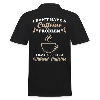 Coffee Caffeine - Men's Polo Shirt - black - Back - Kai (181cm)