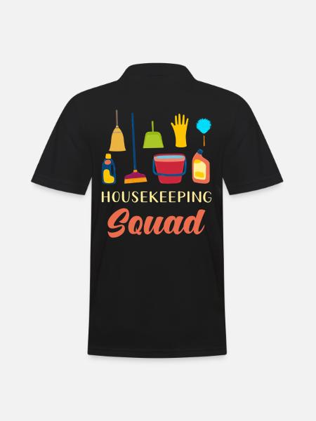 Housekeeping Squad - Männer Poloshirt - Schwarz