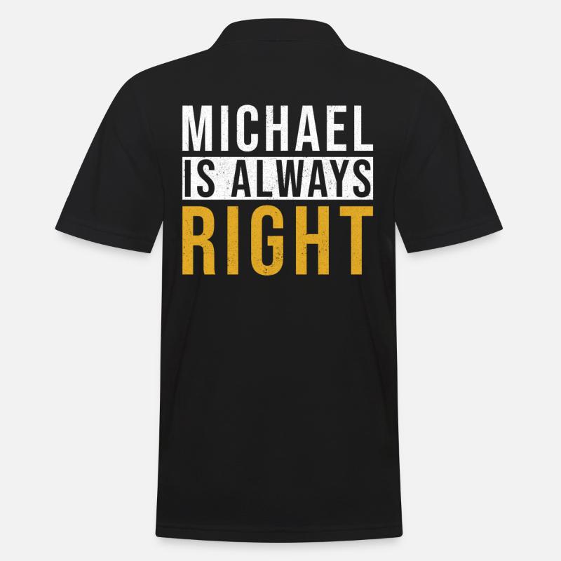 Michael hat immer Recht - Männer Poloshirt - Schwarz