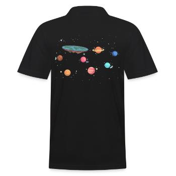 Flat Earth Society - Polo Homme - noir - Dos - Kai (181cm)