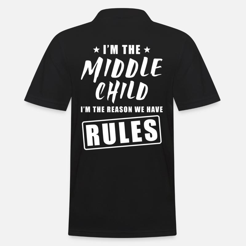 Mittleres Kind - Männer Poloshirt - Schwarz