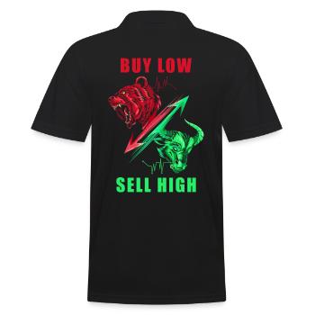 Investor Shares - Men's Polo Shirt - black - Back - Kai (181cm)