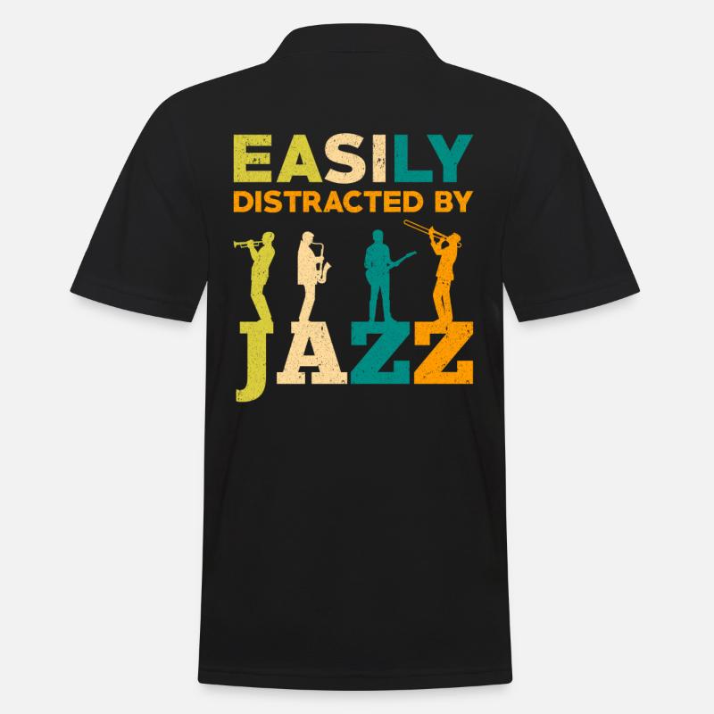 Jazz Musik - Männer Poloshirt - Schwarz