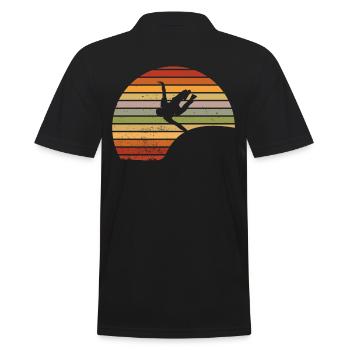 Parkour Retro - Polo Homme - noir - Dos - Kai (181cm)
