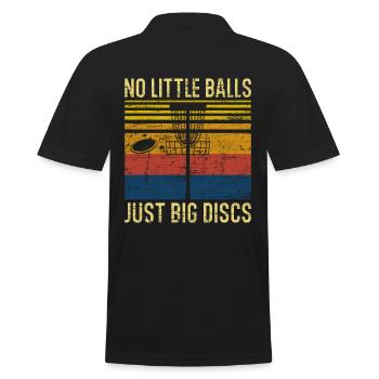 Disc Golf Retro - Männer Poloshirt - Schwarz - Hinten - Kai (181cm)