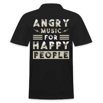 Metal Musique Angry Music for Happy People - Polo Homme - noir - Dos - Kai (181cm)