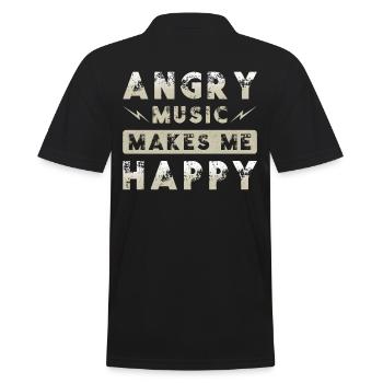 Metal Musique Angry - Polo Homme - noir - Dos - Kai (181cm)