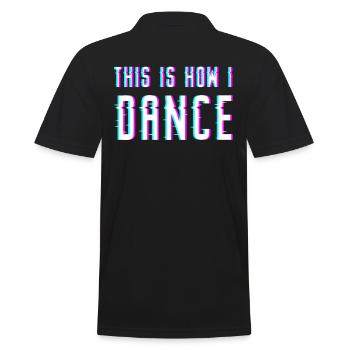 Raver - Männer Poloshirt - Schwarz - Hinten - Kai (181cm)