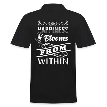 Inspiration Quote - Men's Polo Shirt - black - Back - Kai (181cm)
