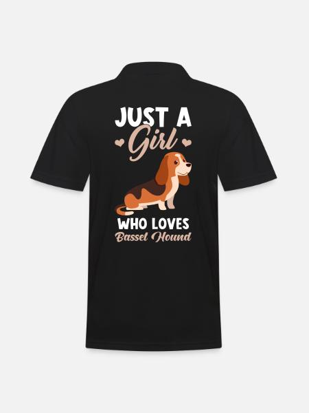 Basset Hound - Men's Polo Shirt - black