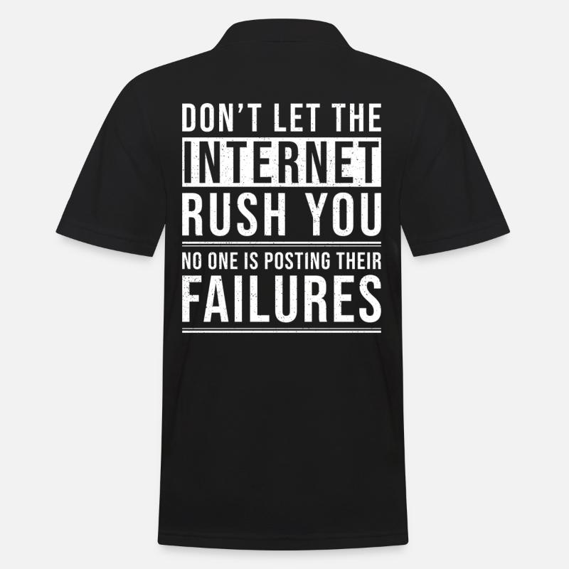 Inspiration Zitat Internet - Männer Poloshirt - Schwarz