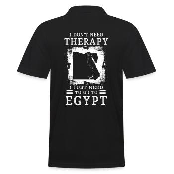 Egypt vacation - Men's Polo Shirt - black - Back - Kai (181cm)