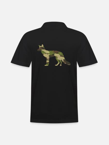 Fox Foxes Camouflage Hunter Cadeaux - Polo Homme - noir