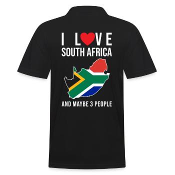 Afrique du Sud J'aime l'Afrique du Sud - Polo Homme - noir - Dos - Kai (181cm)