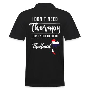 Vacances en Thaïlande disant Thaïlande - Polo Homme - noir - Dos - Kai (181cm)