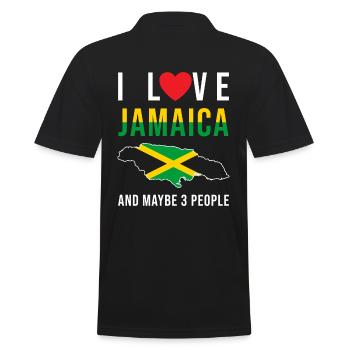 Jamaïque j'aime la Jamaïque - Polo Homme - noir - Dos - Kai (181cm)
