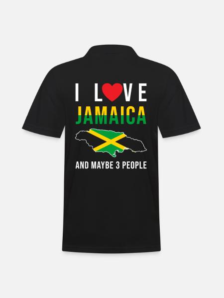 Jamaïque j'aime la Jamaïque - Polo Homme - noir