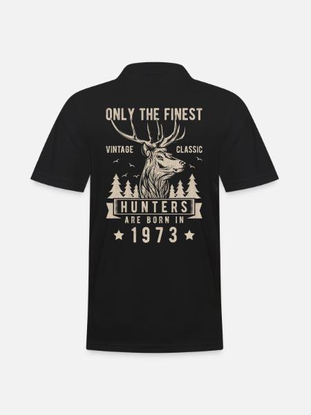 Hunter gift 1973 - Men's Polo Shirt - black