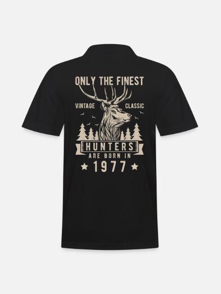 Hunter gift 1977 - Men's Polo Shirt - black