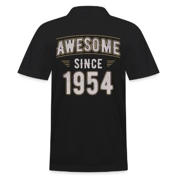 Awsome since 1954 Jahrgang Geburtstag - Männer Poloshirt - Schwarz - Hinten - Kai (181cm)
