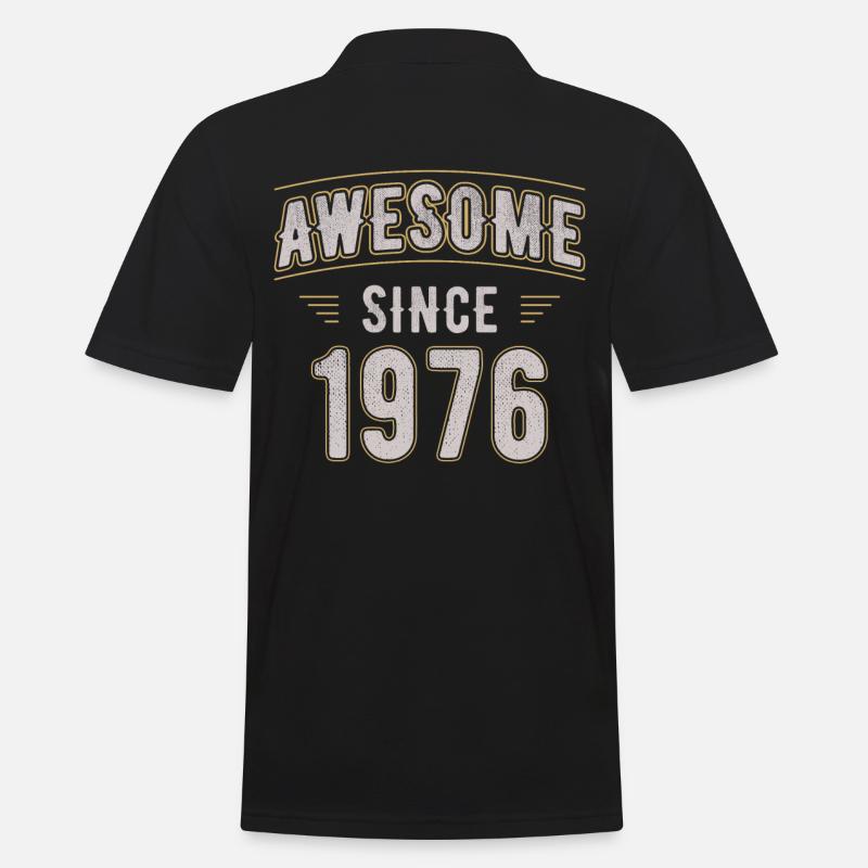 Awsome since 1976 Anniversaire - Polo Homme - noir