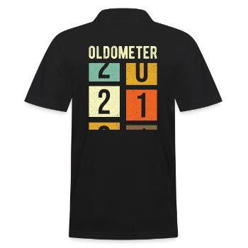 Oldometer 21st Birthday Gift - Men's Polo Shirt - black - Back - Kai (181cm)