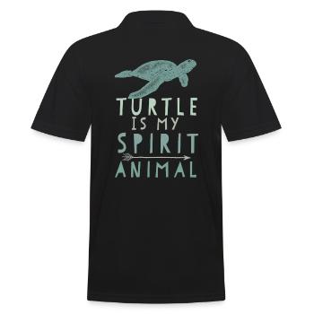 Tortue fantôme - Polo Homme - noir - Dos - Kai (181cm)