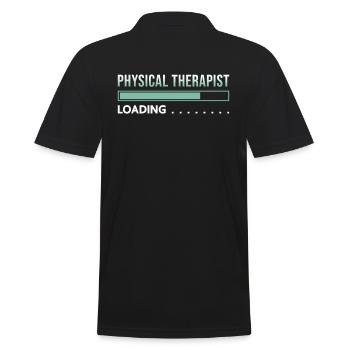Physiotherapist Loading - Men's Polo Shirt - black - Back - Kai (181cm)