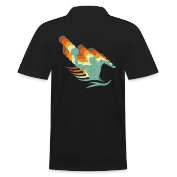 Wasserball Water Polo - Männer Poloshirt - Schwarz - Hinten - Kai (181cm)