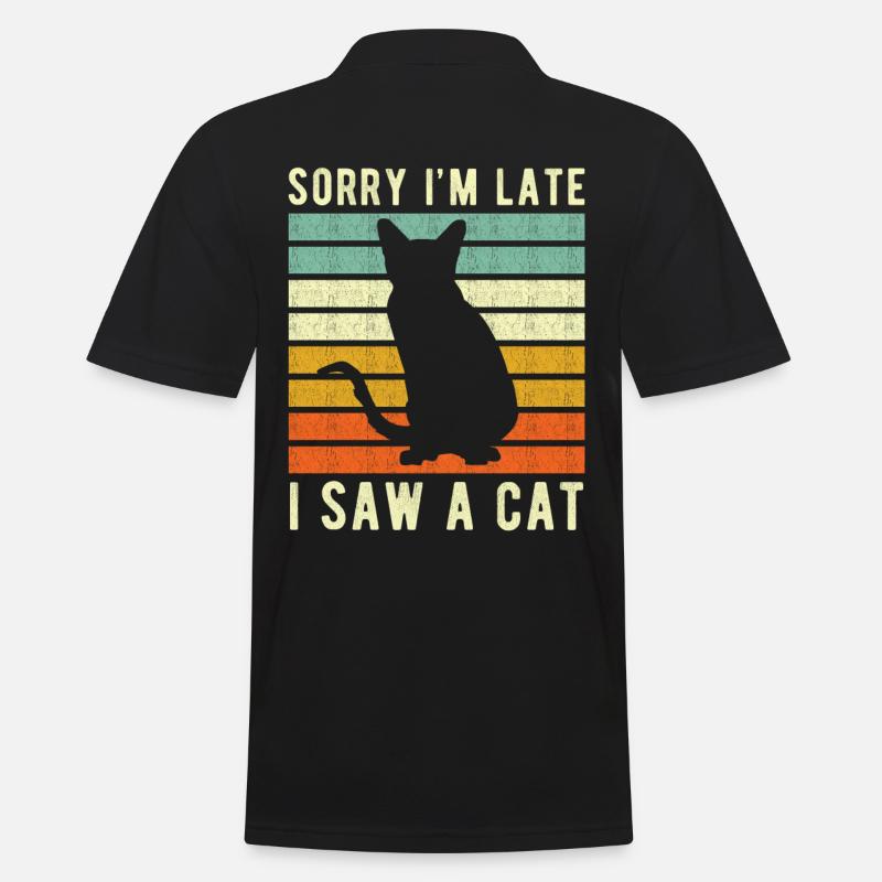 Chat drôle de sort - Polo Homme - noir