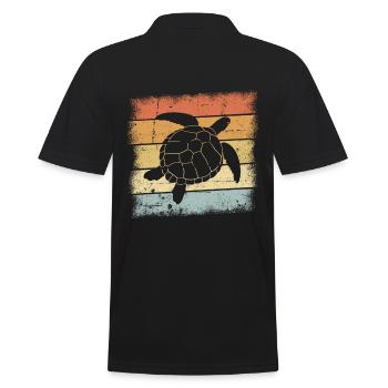 Motif de tortue - Polo Homme - noir - Dos - Kai (181cm)