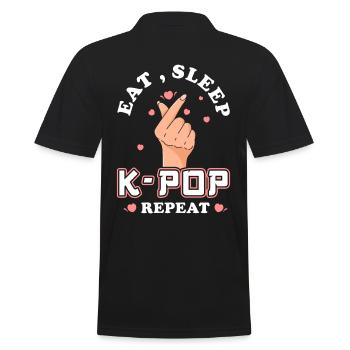 K-Pop Eat Sleep Kpop Repeat - Polo Homme - noir - Dos - Kai (181cm)