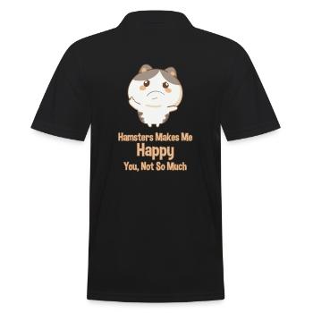 Hamster kawaii - Polo Homme - noir - Dos - Kai (181cm)