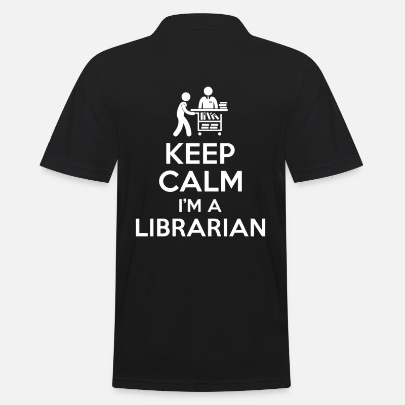Bibliothécaire Citation - Polo Homme - noir