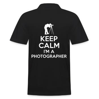 Keep calm Photographer - Männer Poloshirt - Schwarz - Hinten - Kai (181cm)