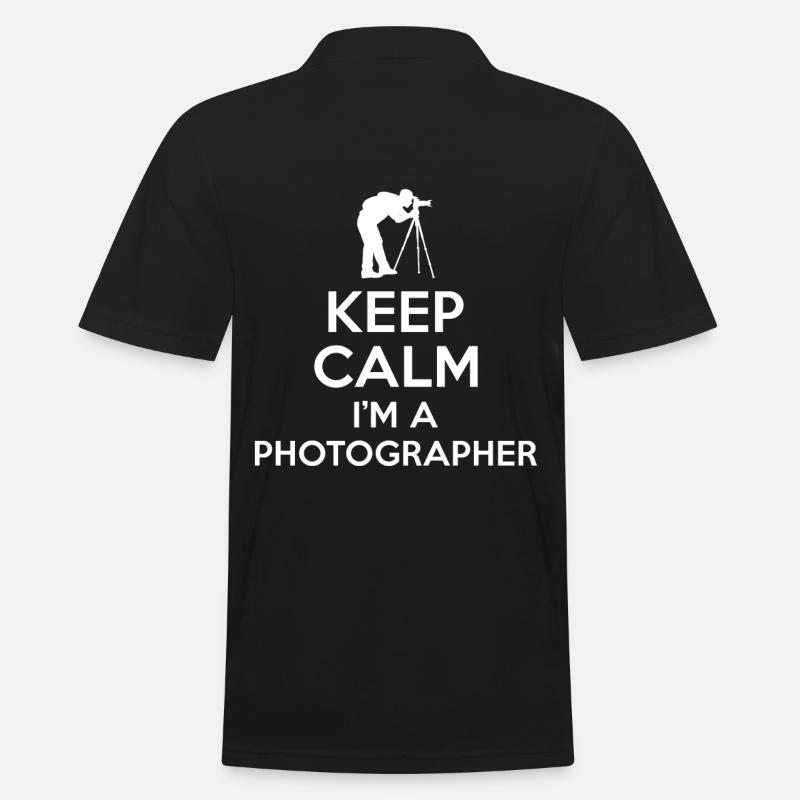 Keep calm Photographer - Männer Poloshirt - Schwarz