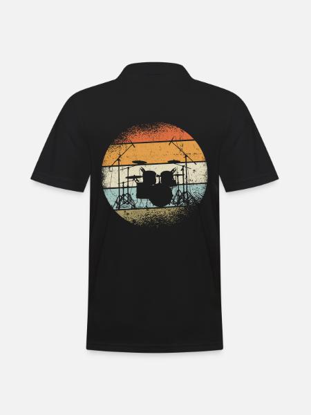 Drummer Gift - Men's Polo Shirt - black